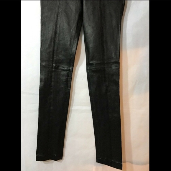 NWT $798 Diesel Women's 'L-Rimmon' Genuine Leather Pants Black‎ [SZ 25 ] - Picture 4 of 8